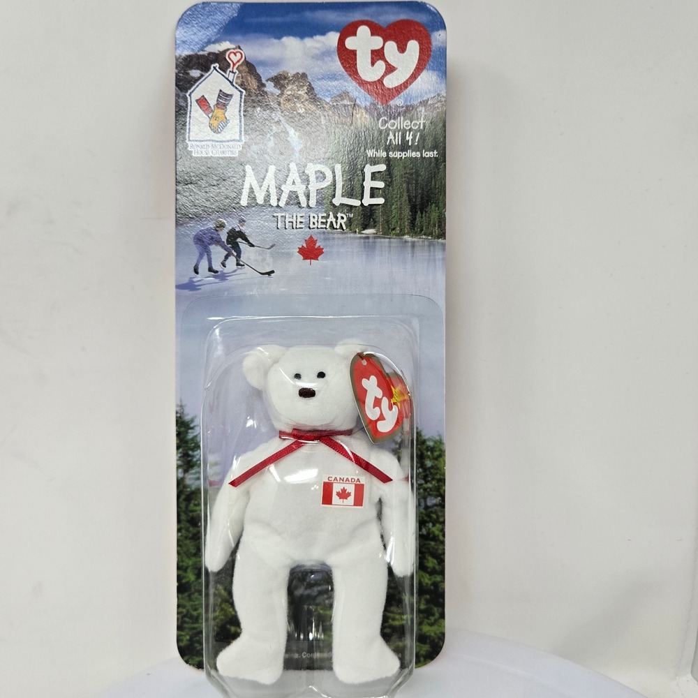 Ty Teenie Beanie Baby Maple the Bear 1999 McDonald's Canada Exclusive NIP